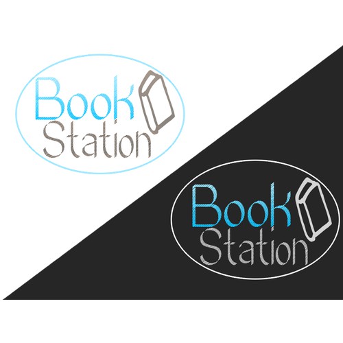 Create a space opera-esque logo for Book Station