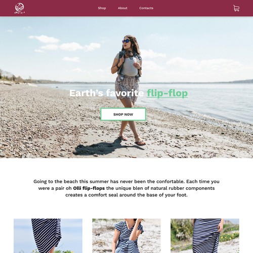 Olli - fair-trade, eco-friendly shoes brand homepage