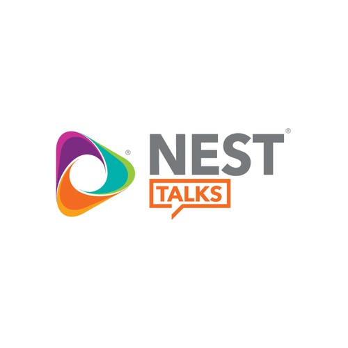 Bold logo concept for a platform focused on insightful conversations.