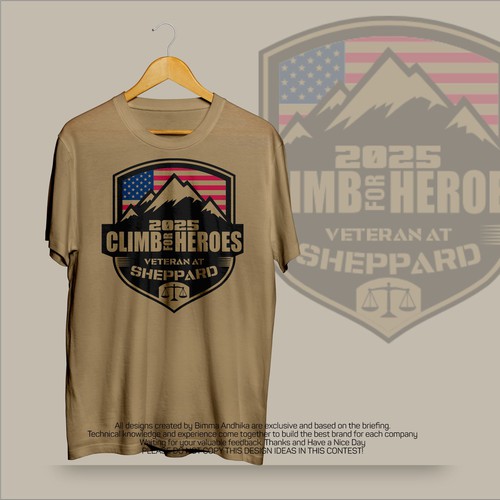 T-Shirt Design "Climb for Heroes"