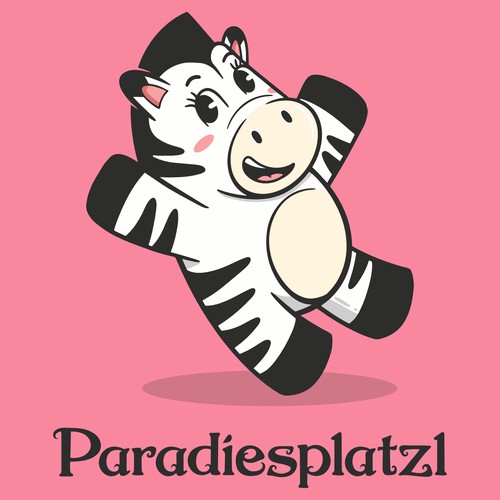Fun zebra logo 