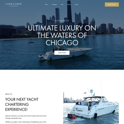 Modern website for Yacht Chartering business