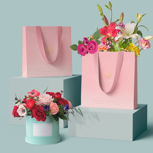 Clean and elegant shopping bag design