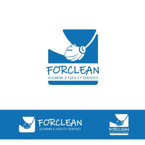 A Cleaning and Facility service "FORCLEAN" Logo