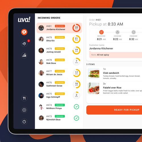 iPad app for restaurant