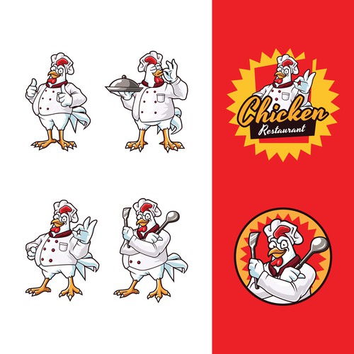 Chef Chicken Mascot Logo