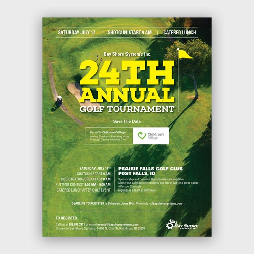 A4 poster to promote annual golf tournament