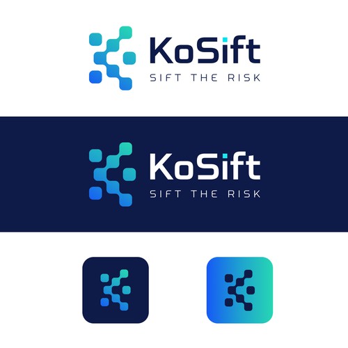 Minimalist K Lettermark & Data Network Logo