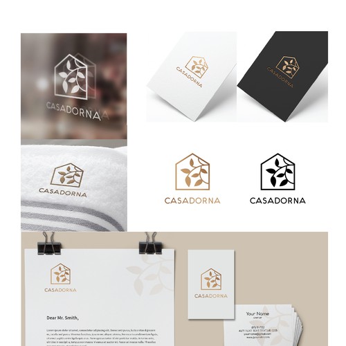 Charming filigree logo for home furnishing