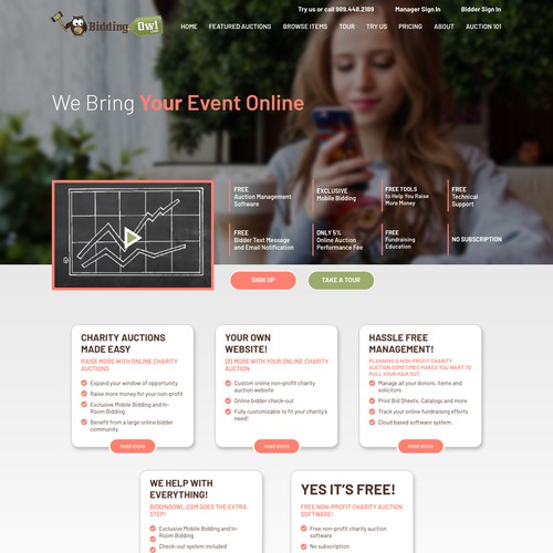 Events website design