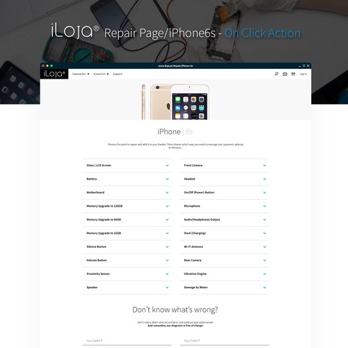 iLoja Apple products repair web design