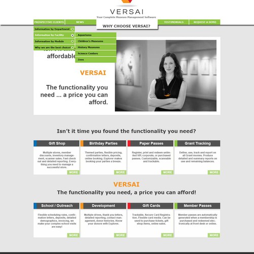 Web Site for Versai - Design a fun, informative and professional website. 