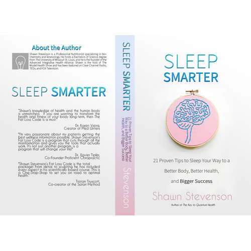 Create a cover for an entertaining book about sleep