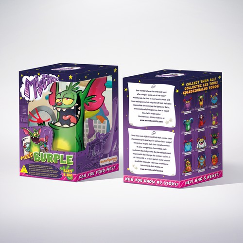 Packaging design for Monster toy.