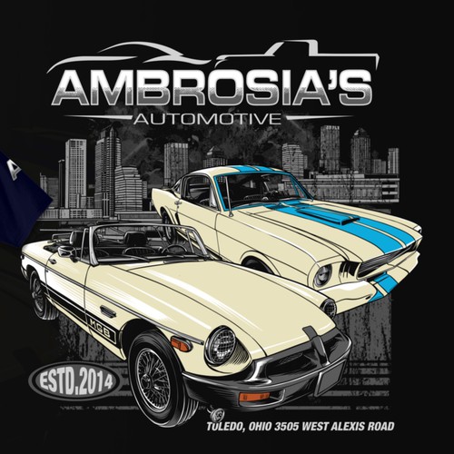 Ambrosia's Automotive apparel design