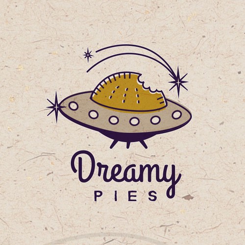 Funky retro logo for a pie company