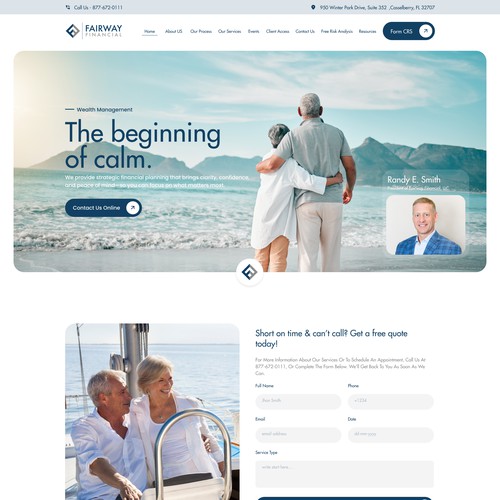 Web Page for Financial