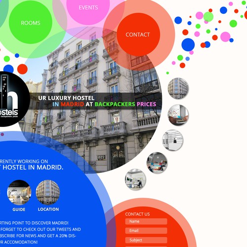 website design for U HOSTELS