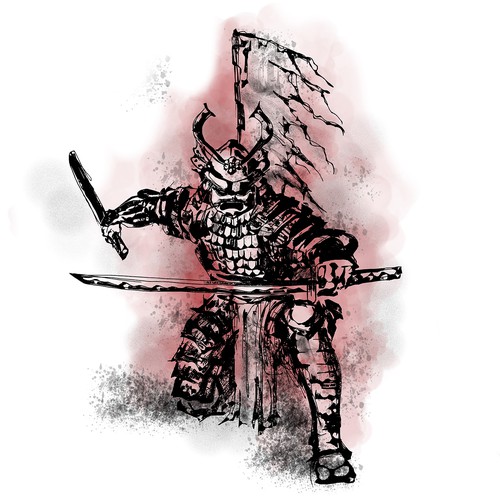 Japanese Samurai illustration to represent modern day bodyguards