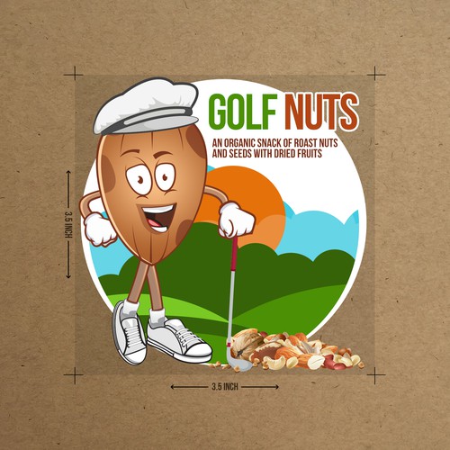 Golf Nuts , golfer for a natural snack