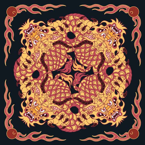 Fun Chinese Dragon Bandana