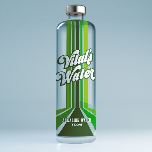 Modern, Luxe and Fun Product Label for Alkaline Water Brand