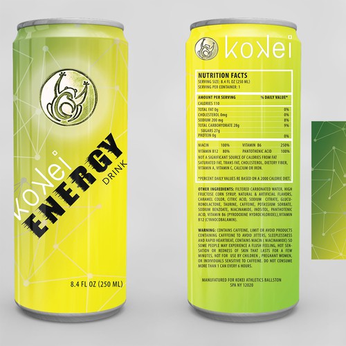 Energy Drink Label Design