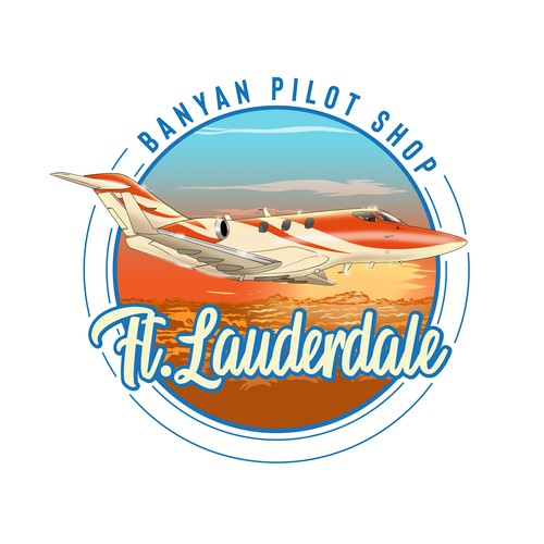 T-shirt design for aviation company