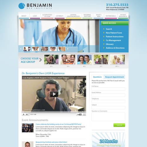Benjamin Eye Institute Web Site