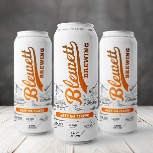 Blewett Brewing Can Label design