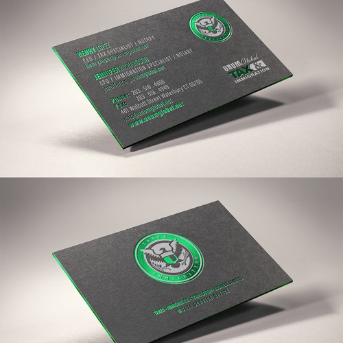 B Card Design and Logo Refine For Unum Global Tax & Immigration
