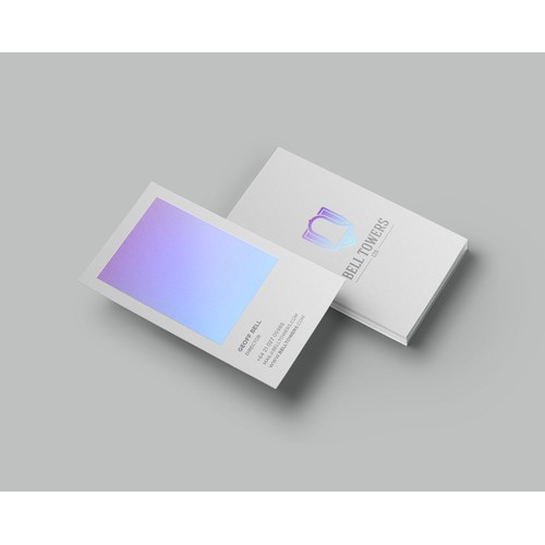 Letterpress Business Cards - Holographic finishing Foil