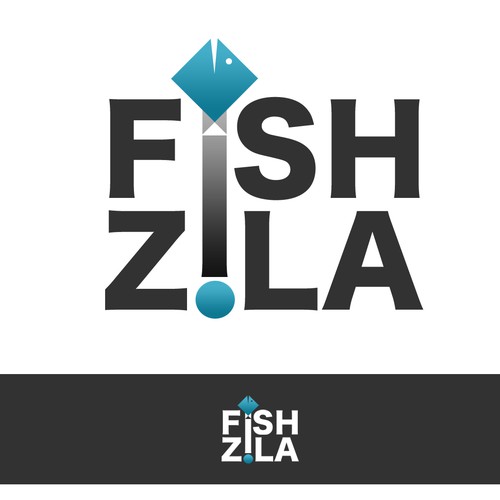 Create a recognizable logo for fishing social community website Fishzila.
