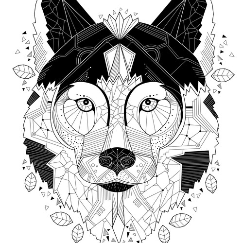 Wolf t-shirt design concept