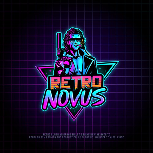 RETRO NOVUS LOGO DESIGN (MIAMI VICE)