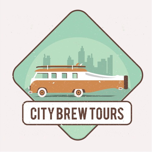 Retro Logo City Brew Tours