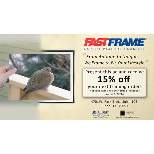 Create an ad for Fast Frame