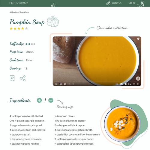 Recipes website