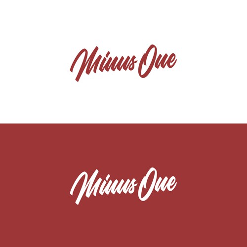 Lettering logo for Minus One Cafe