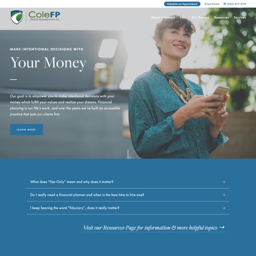 Website Design + Dev // Financial Advisors ColeFP