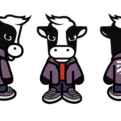 Cow Mascot Poses