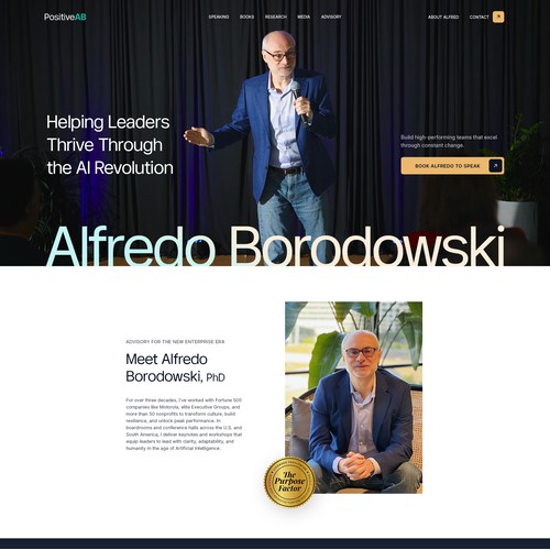 Elegant, Clean, Premium Homepage for a World-Class Leadership Consultant