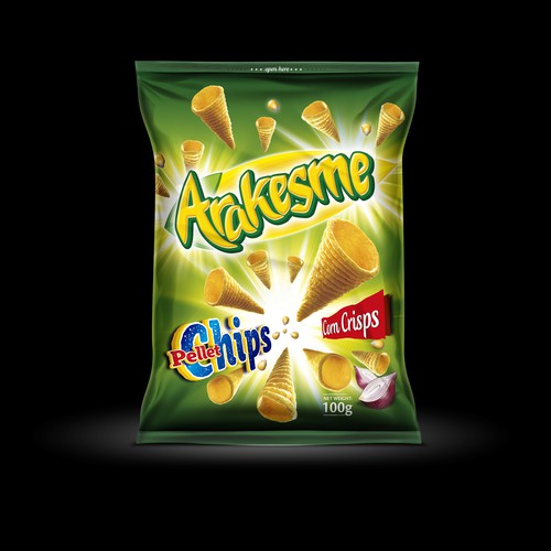 Pellet chips design for pillow packaging