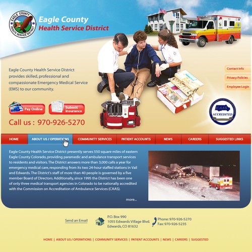 Website design for Eagle County Health Service