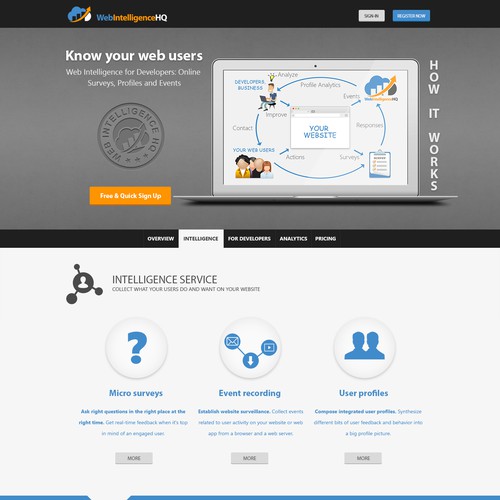 Web Intelligence HQ needs a new website design
