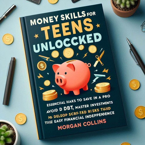 Design a cover for a book about money skills for teenagers