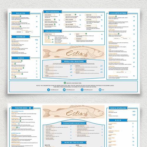 Estia Book Menu