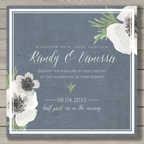Create a modern, unique, and trend-forward wedding invitation.