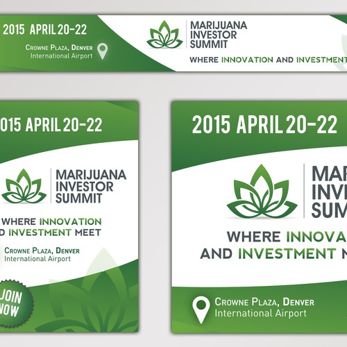 Banner Ads for the Marijuana Investor Summit.