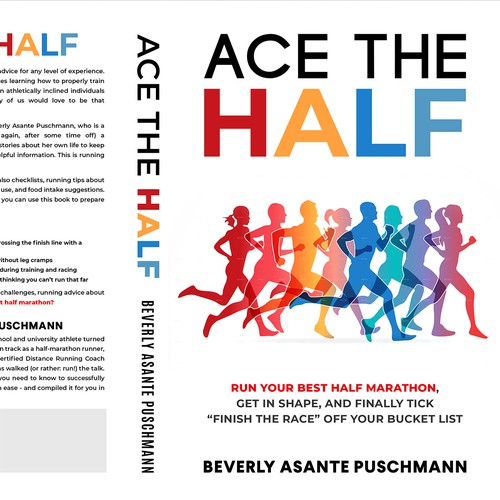 Cover contest for a book about running challenges, advice and nutrition